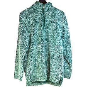 Boxercraft Frosty Hunter Green 1/4 Zip Sherpa Fall Pullover Sweater Plus Size 2X